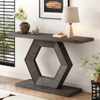 55" Modern Console Table with Hexagon Legs
