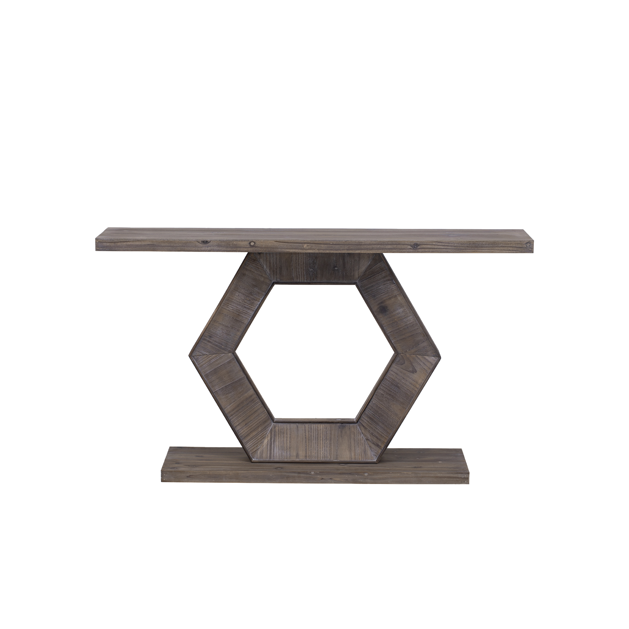 55" Modern Console Table with Hexagon Legs