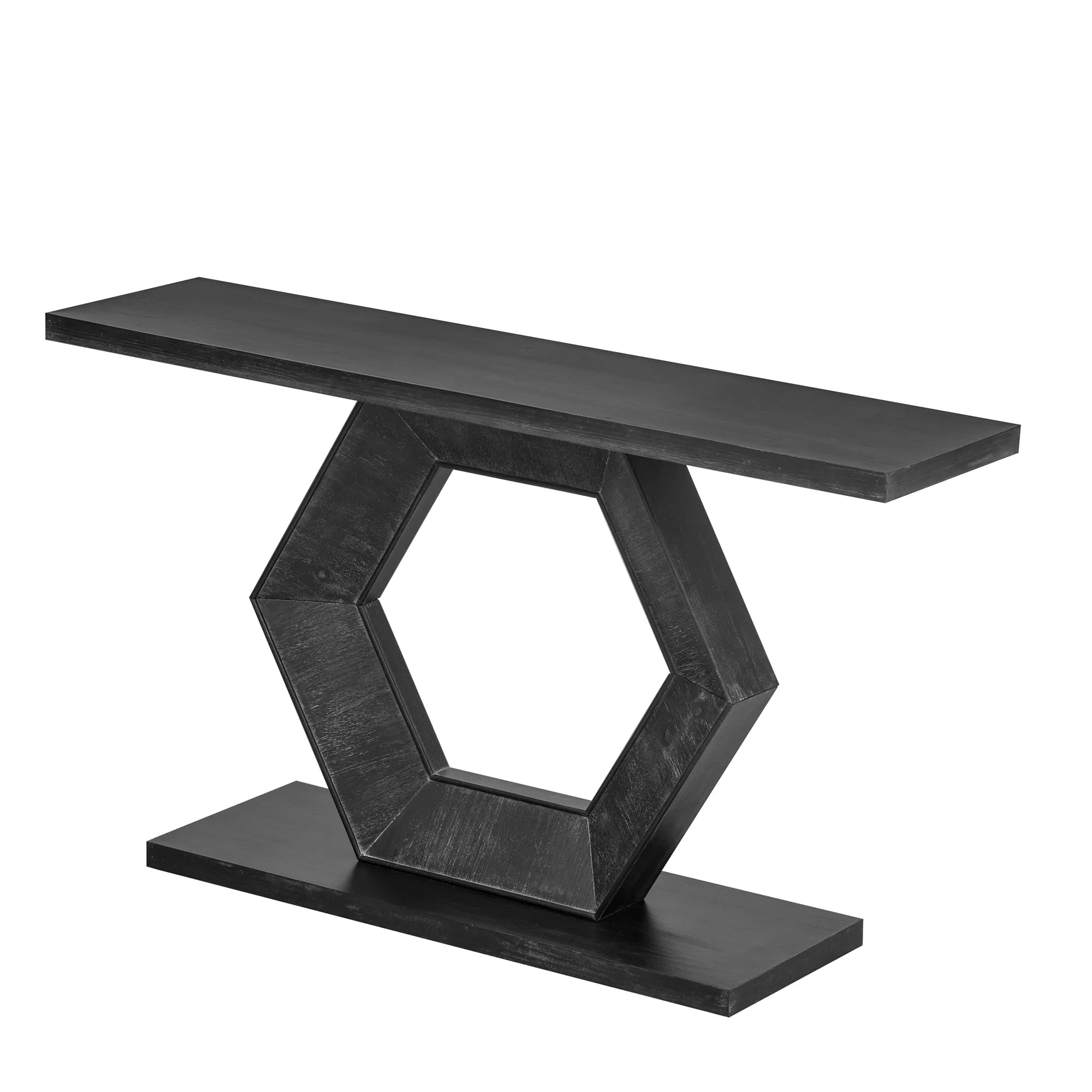 55" Modern Console Table with Hexagon Legs