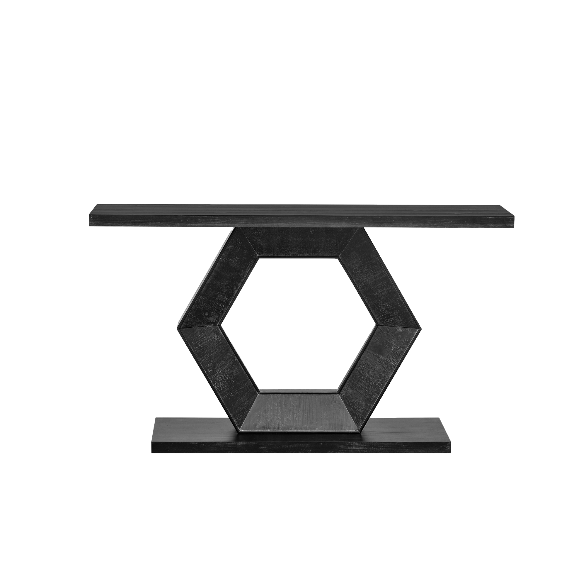 55" Modern Console Table with Hexagon Legs