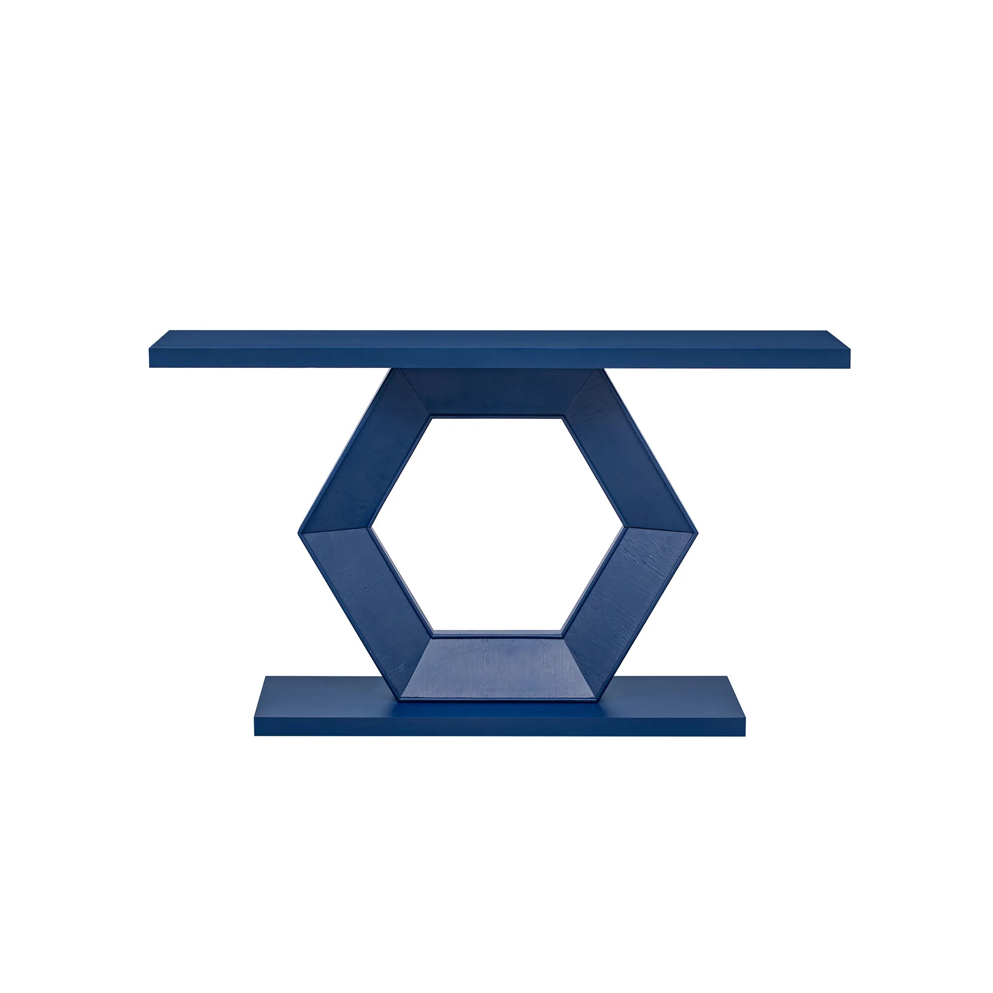 55" Modern Console Table with Hexagon Legs