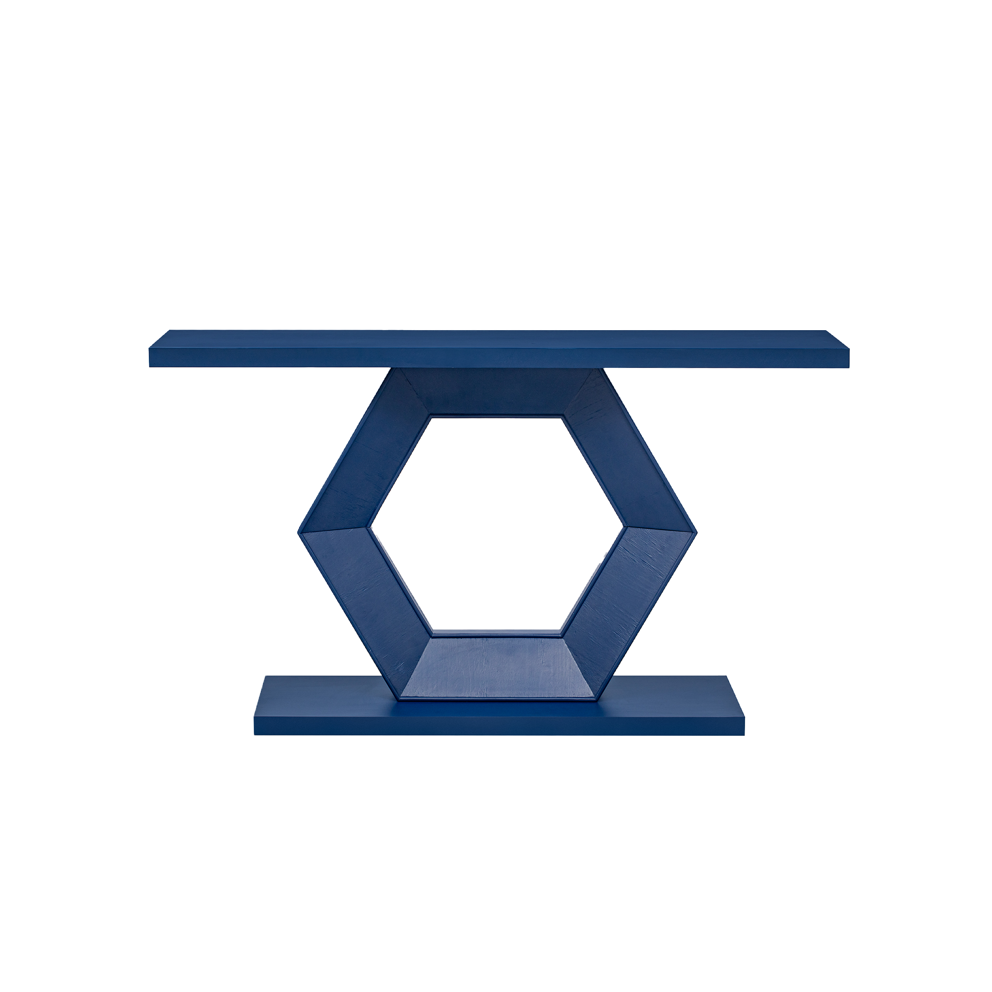 55" Modern Console Table with Hexagon Legs