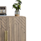 55” Walnut Carved 4-Door Sideboard