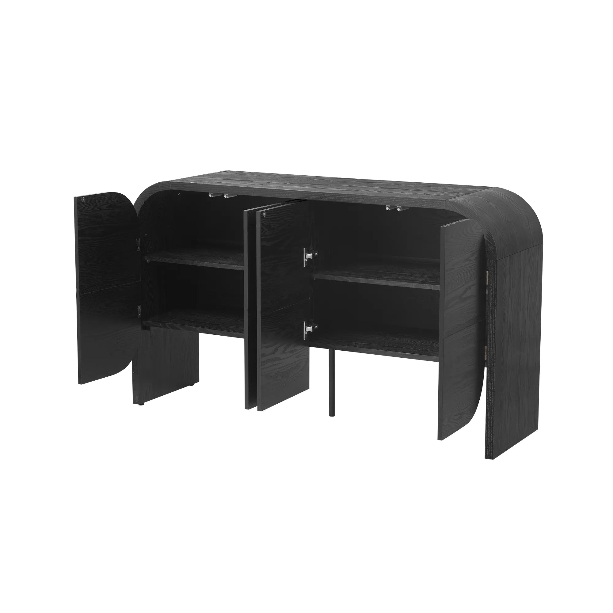 56" Retro Buffet Cabinet with Curvy Edge