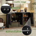 56" Retro Buffet Cabinet with Curvy Edge