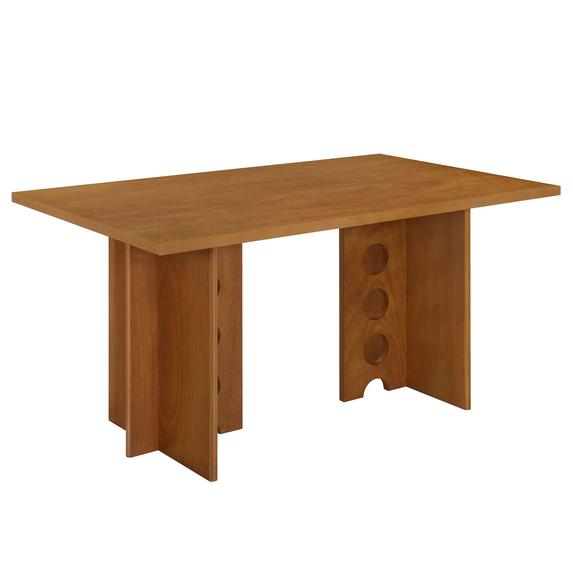 59" 6 Pieces Modern Dining Table Set With Chairs and Bench