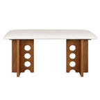 59" 6 Pieces Modern Dining Table Set With Chairs and Bench
