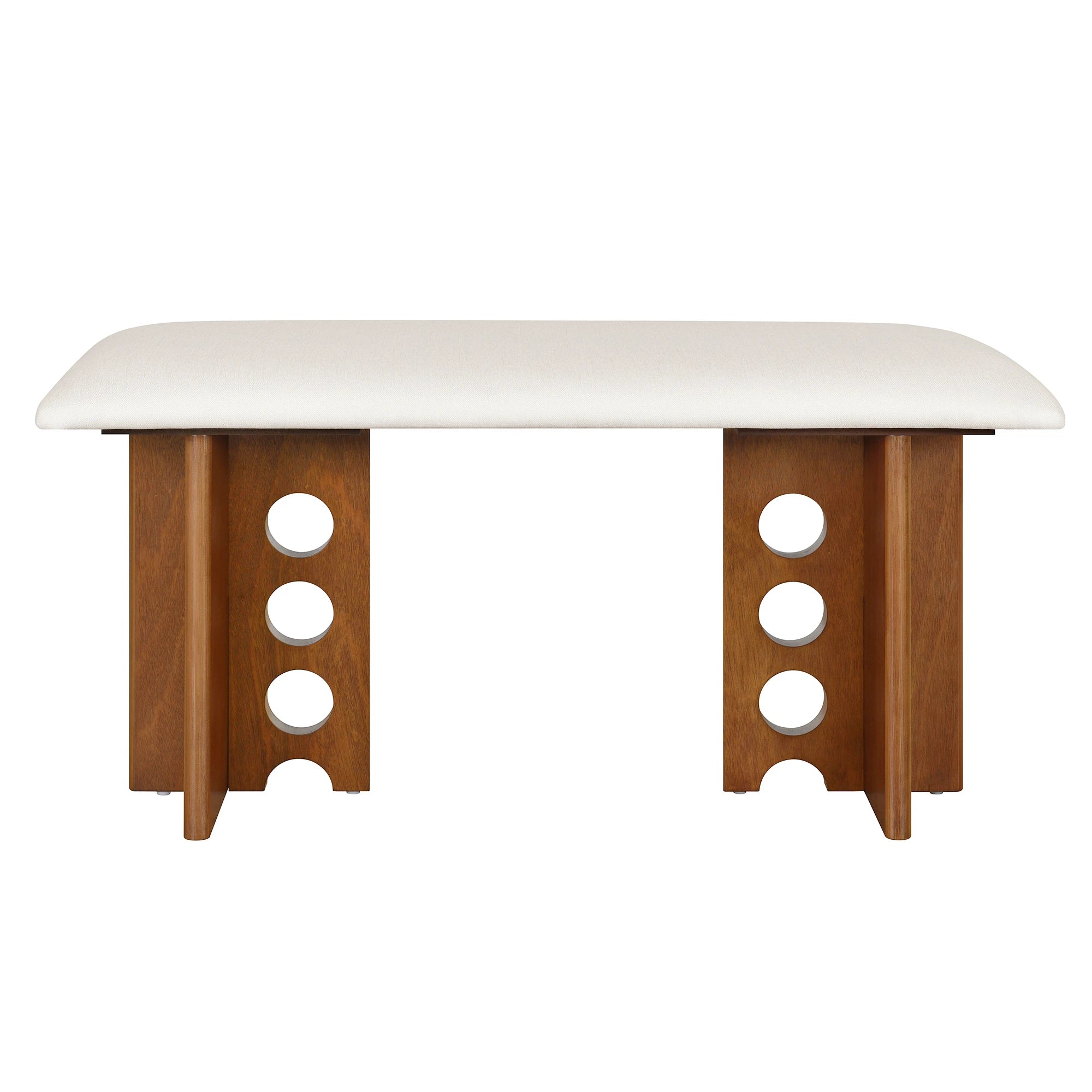 59" 6 Pieces Modern Dining Table Set With Chairs and Bench