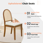 59" 6 Pieces Modern Dining Table Set With Chairs and Bench