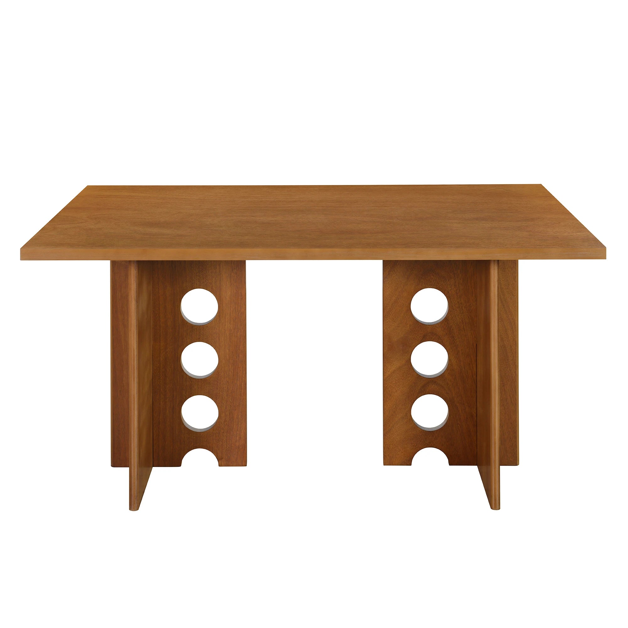 59" 6 Pieces Modern Dining Table Set With Chairs and Bench