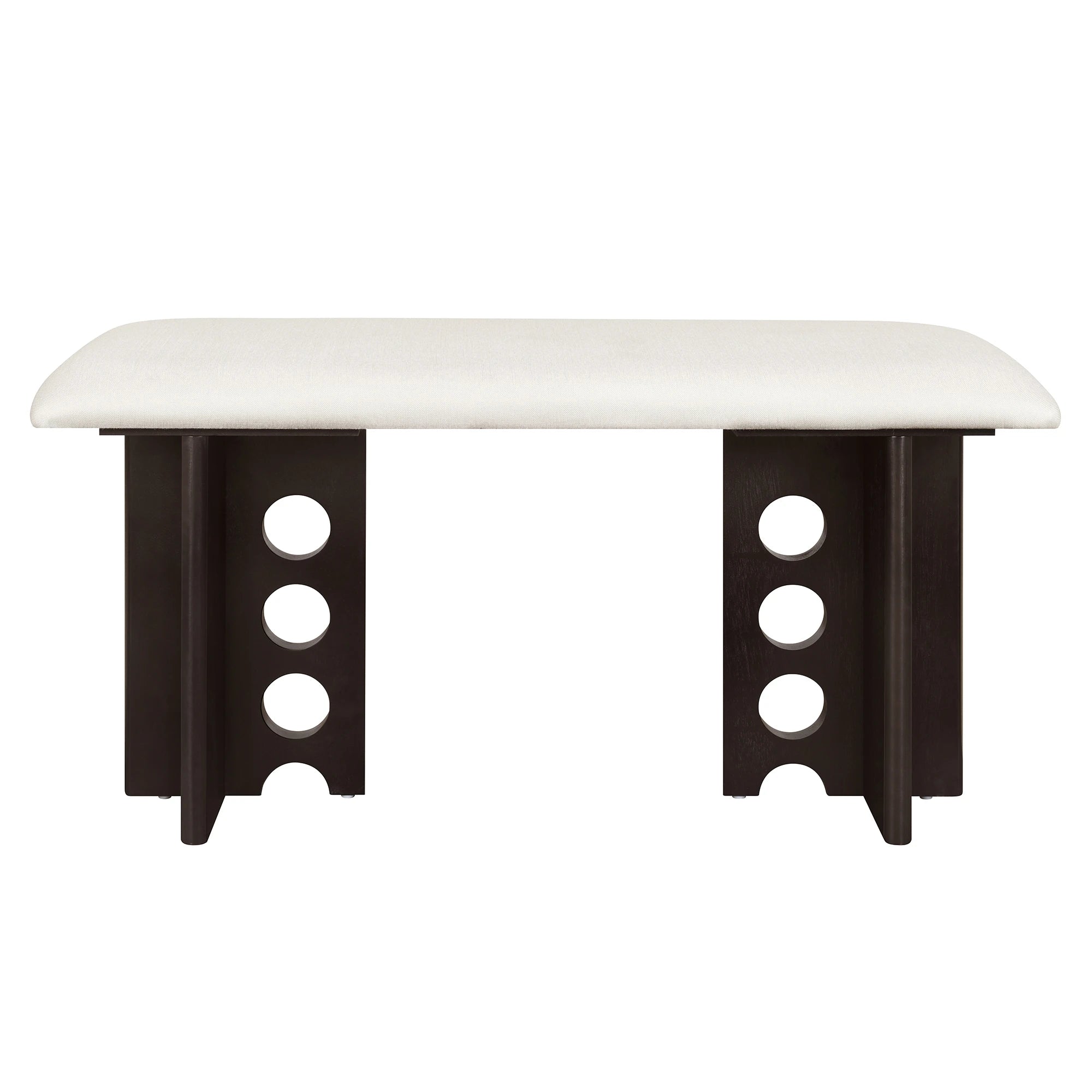 59" 6 Pieces Modern Dining Table Set With Chairs and Bench