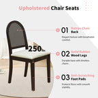59" 6 Pieces Modern Dining Table Set With Chairs and Bench