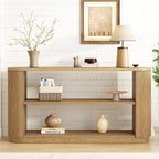 59" Modern Console Table with Open Shelf