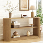 59" Modern Console Table with Open Shelf