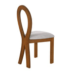 59“ Modern Trestle Dining Table Set With 6 Upholstered Chairs