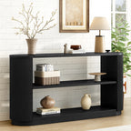 59" Modern Console Table with Open Shelf