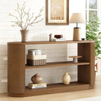 59" Modern Console Table with Open Shelf
