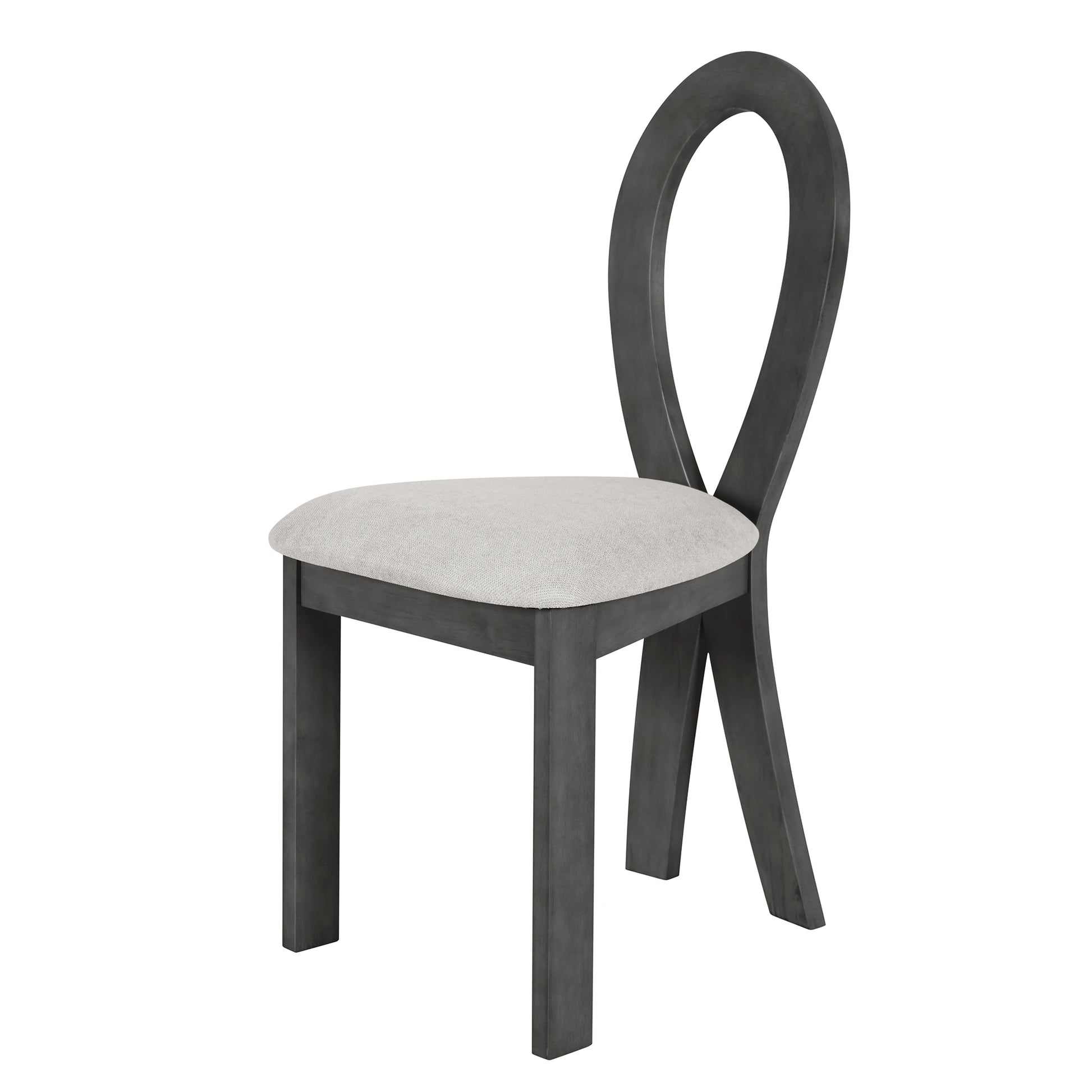 59“ Modern Trestle Dining Table Set With 6 Upholstered Chairs