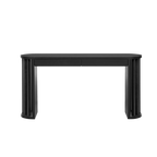 59" Oak Veneer Console Table with Drawers