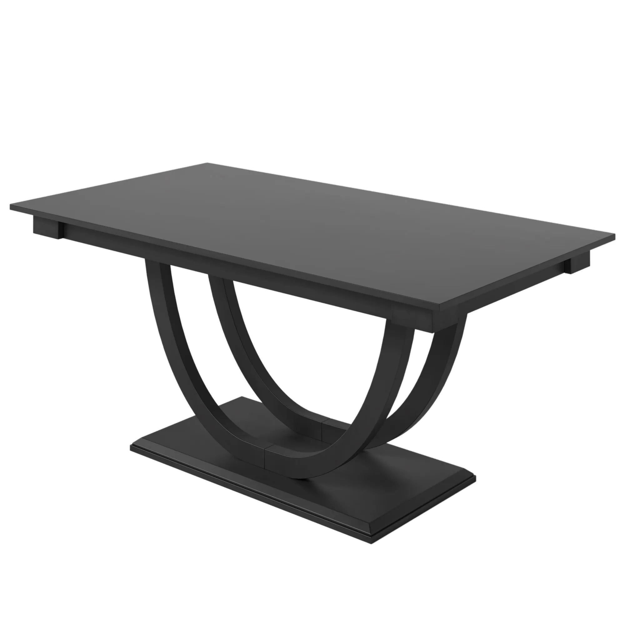 6-Piece Wood Modern Dining Table Set with Bench and 4 Dining Chairs