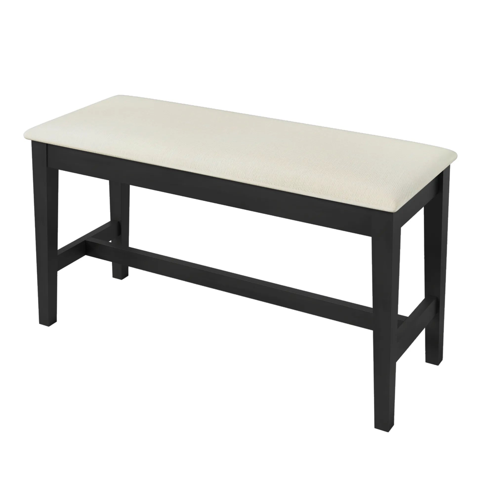 6-Piece Wood Modern Dining Table Set with Bench and 4 Dining Chairs