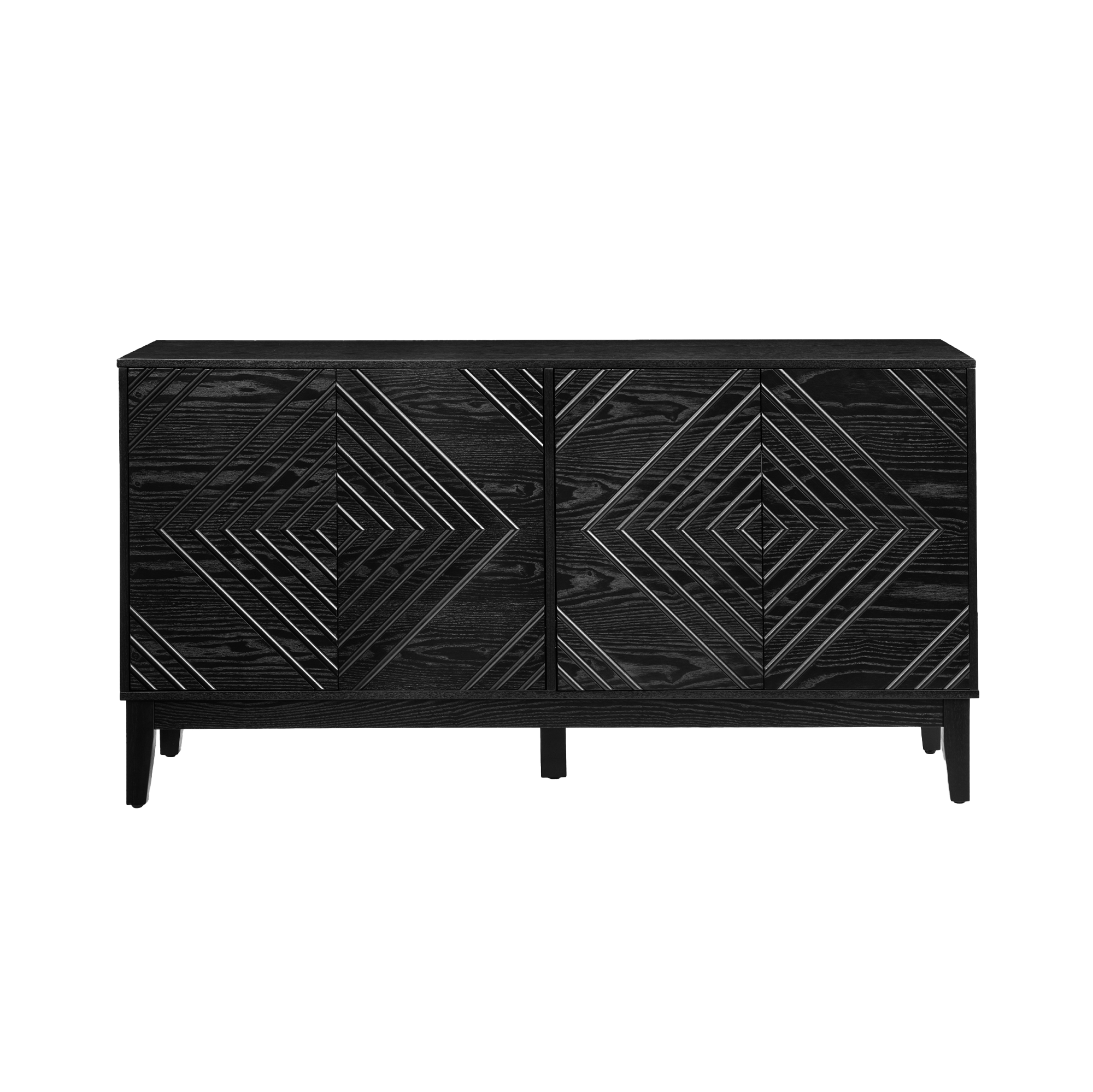 60.5” Farmhouse Fluted Buffet Cabinet