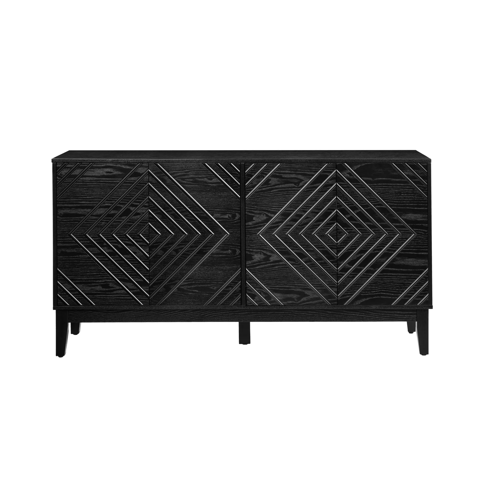 60.5” Farmhouse Fluted Buffet Cabinet