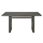 60" 7 Pieces Retro Dining Table Set With 6 Chairs