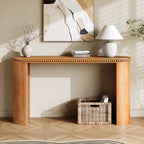 60" Console Table with Beaded Trim & Reversible Curved Legs