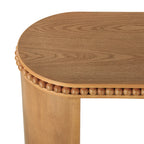 60" Console Table with Beaded Trim & Reversible Curved Legs