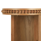 60" Console Table with Beaded Trim & Reversible Curved Legs