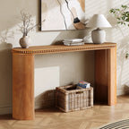 60" Console Table with Beaded Trim & Reversible Curved Legs