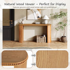 60" Console Table with Beaded Trim & Reversible Curved Legs