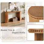 60" Console Table with Beaded Trim & Reversible Curved Legs