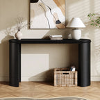 60" Console Table with Beaded Trim & Reversible Curved Legs
