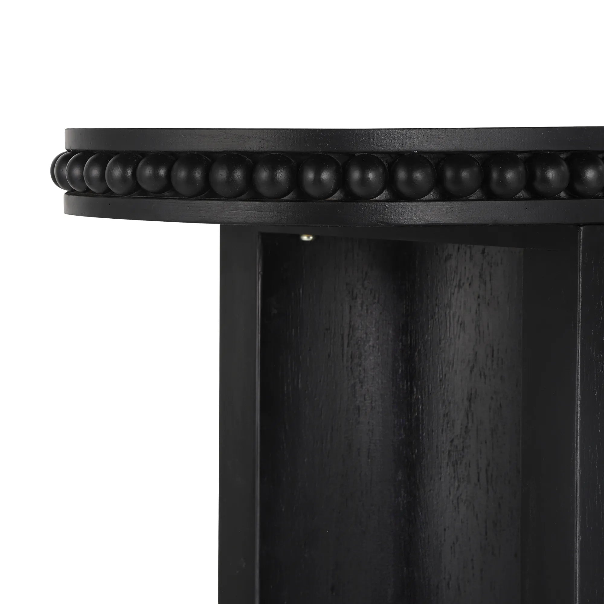 60" Console Table with Beaded Trim & Reversible Curved Legs