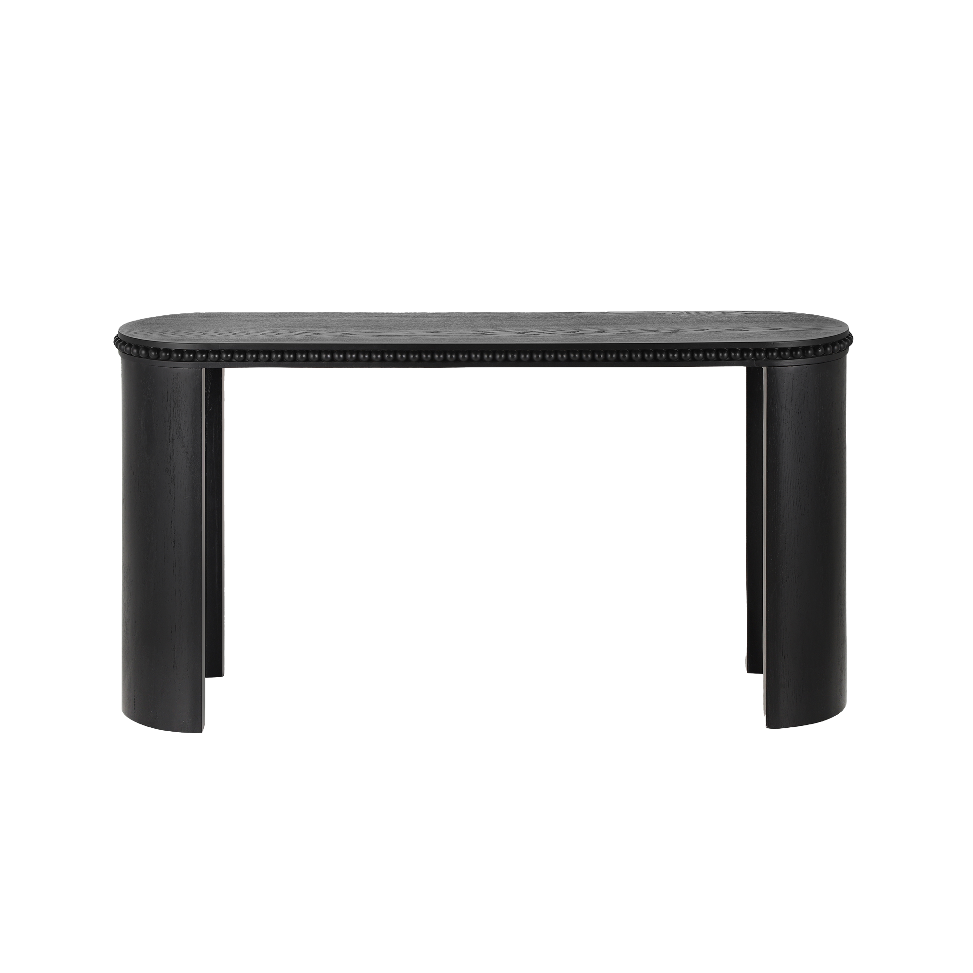 60" Console Table with Beaded Trim & Reversible Curved Legs