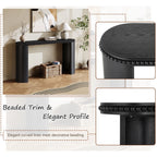 60" Console Table with Beaded Trim & Reversible Curved Legs