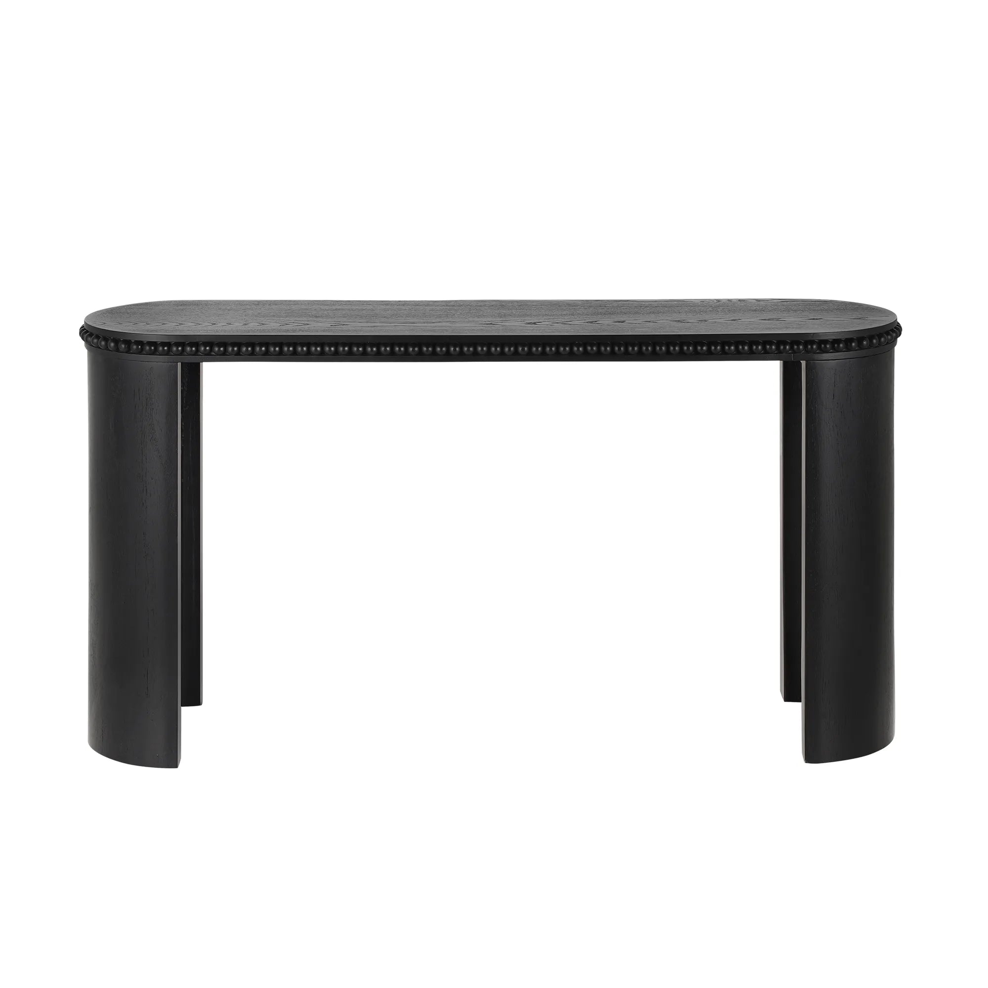 60" Console Table with Beaded Trim & Reversible Curved Legs