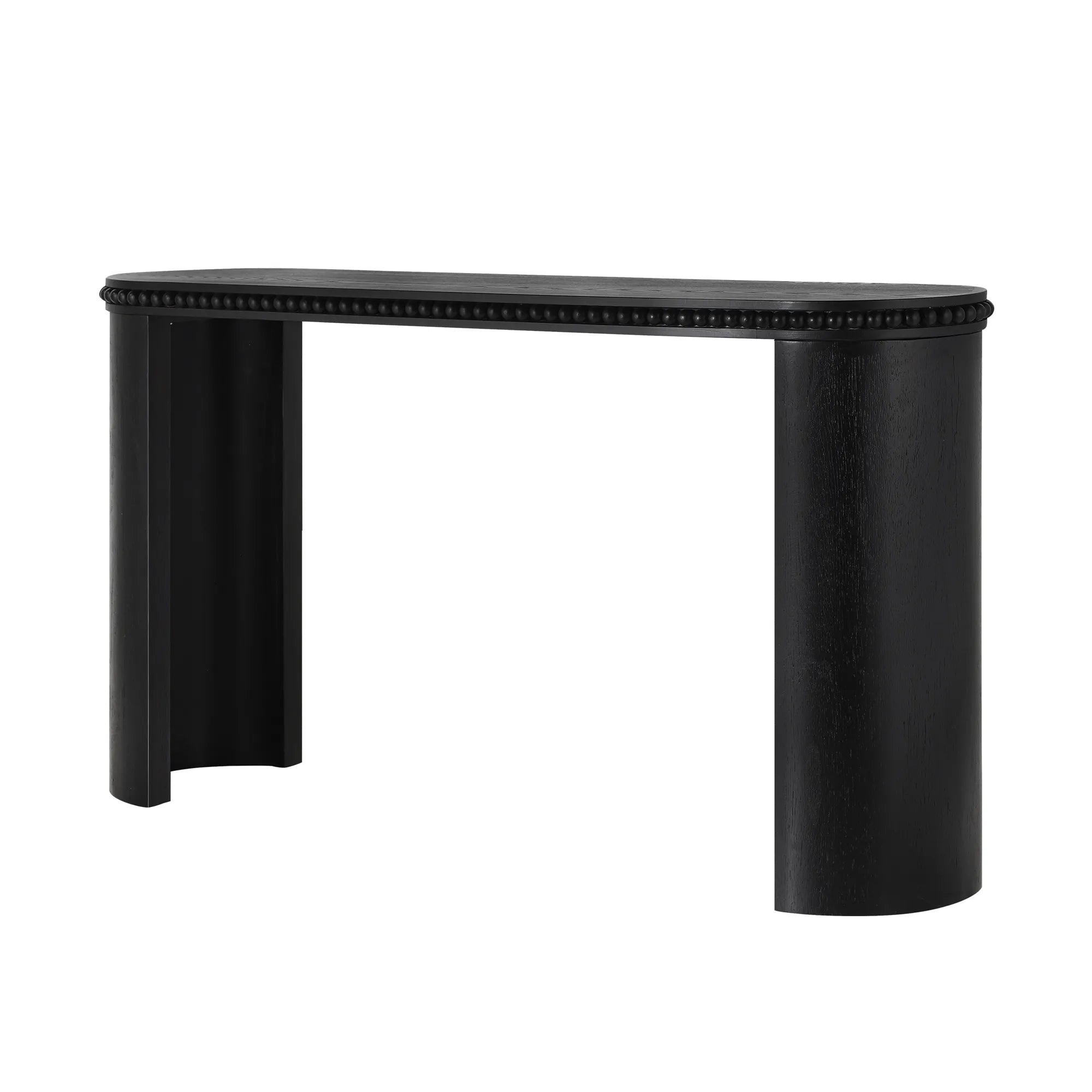 60" Console Table with Beaded Trim & Reversible Curved Legs