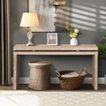 60" Farmhouse Console Table with Double Layer Design