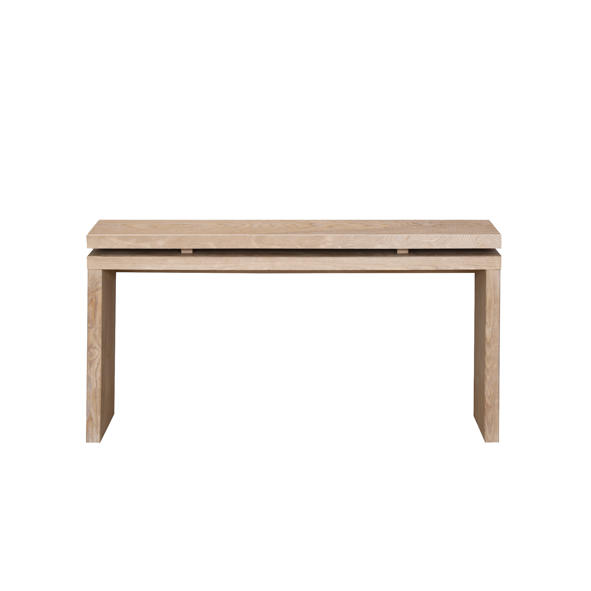 60" Farmhouse Console Table with Double Layer Design