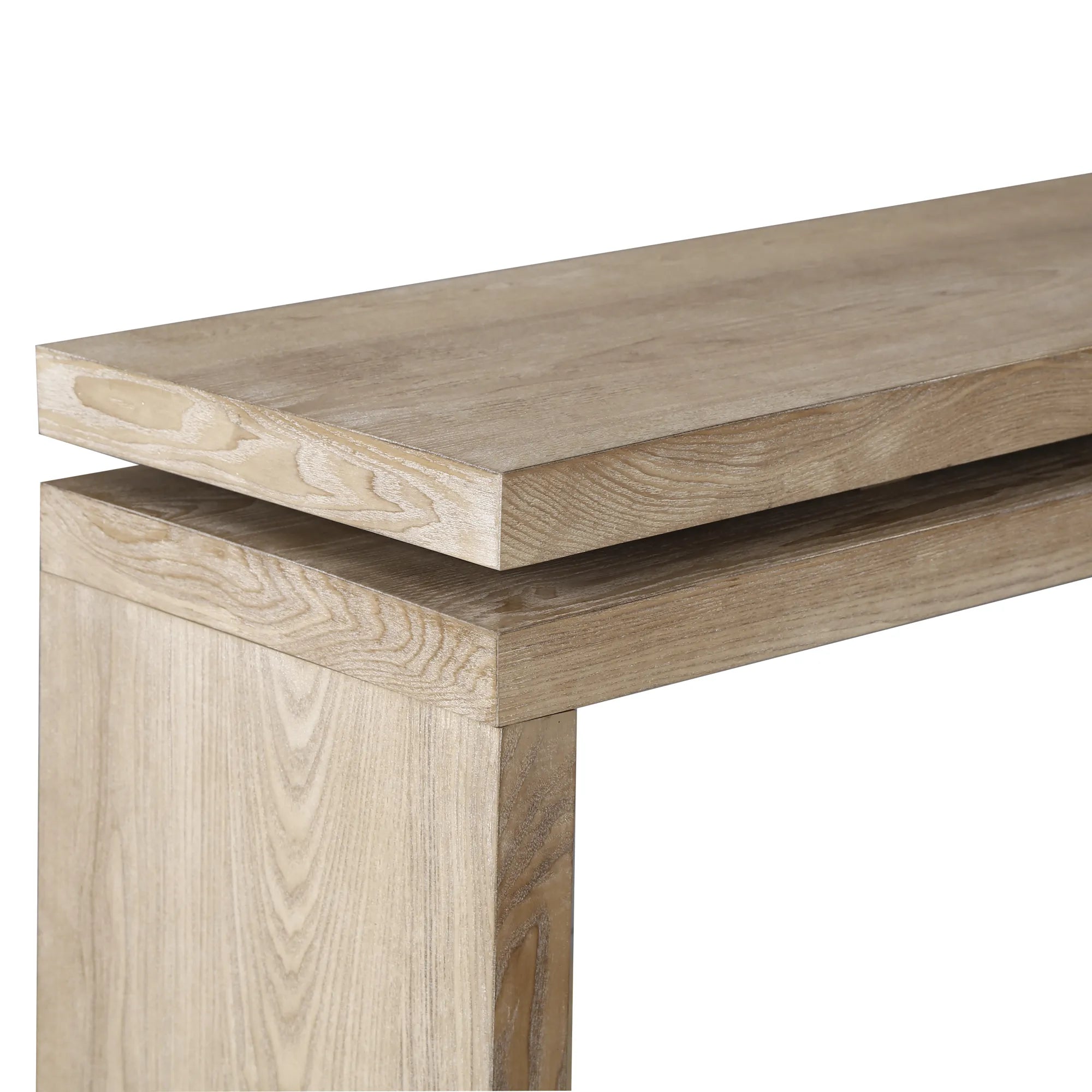 60" Farmhouse Console Table with Double Layer Design
