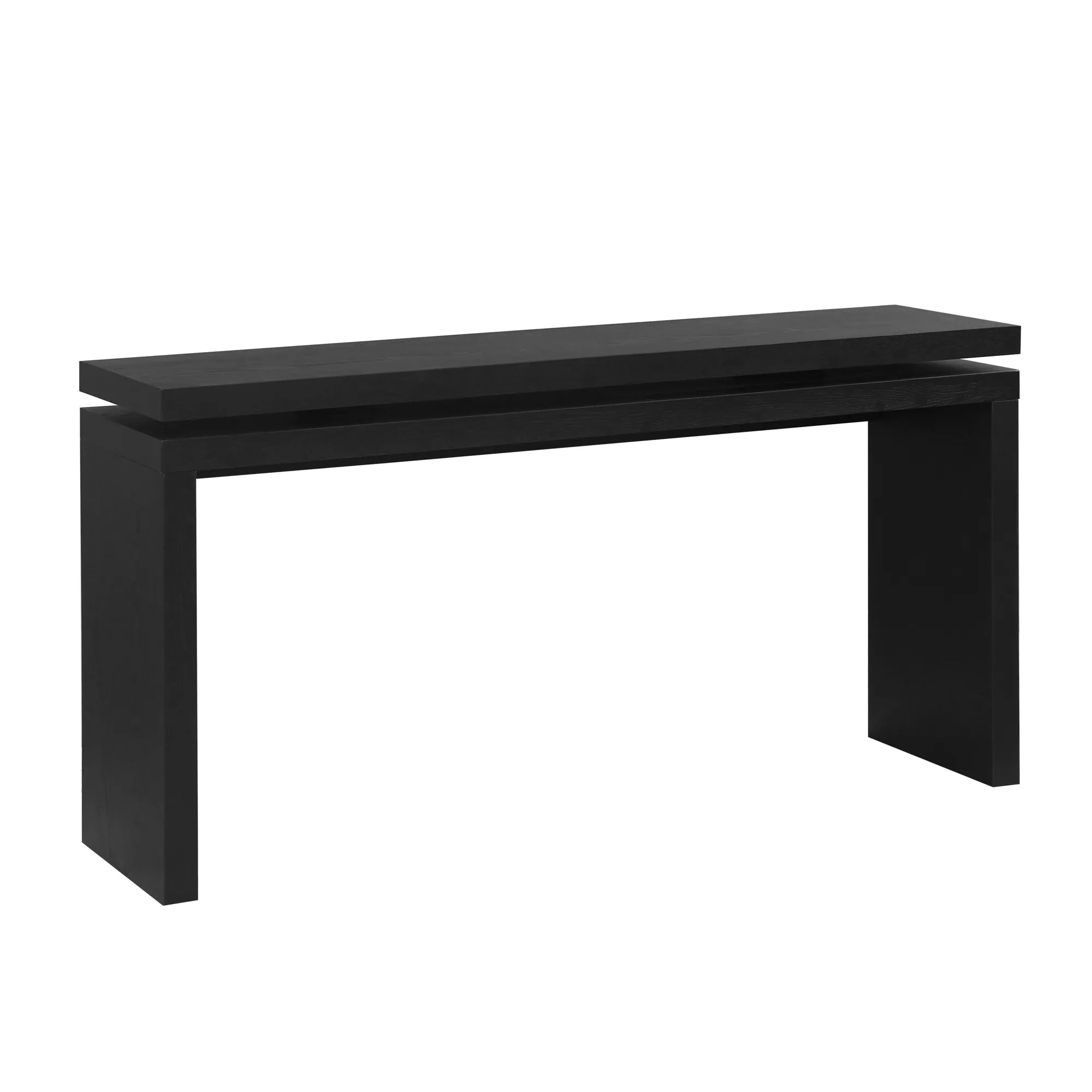60" Farmhouse Console Table with Double Layer Design