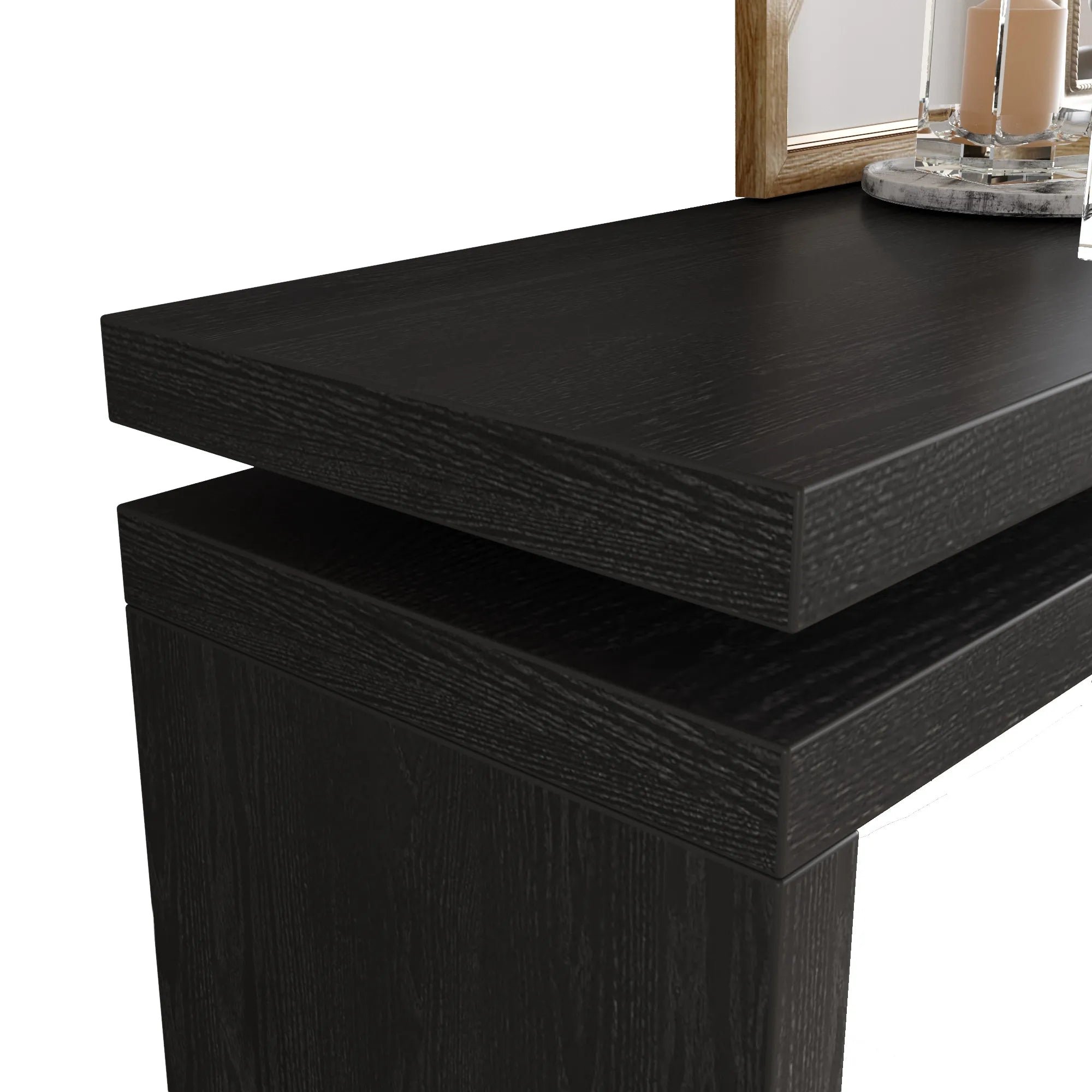 60" Farmhouse Console Table with Double Layer Design