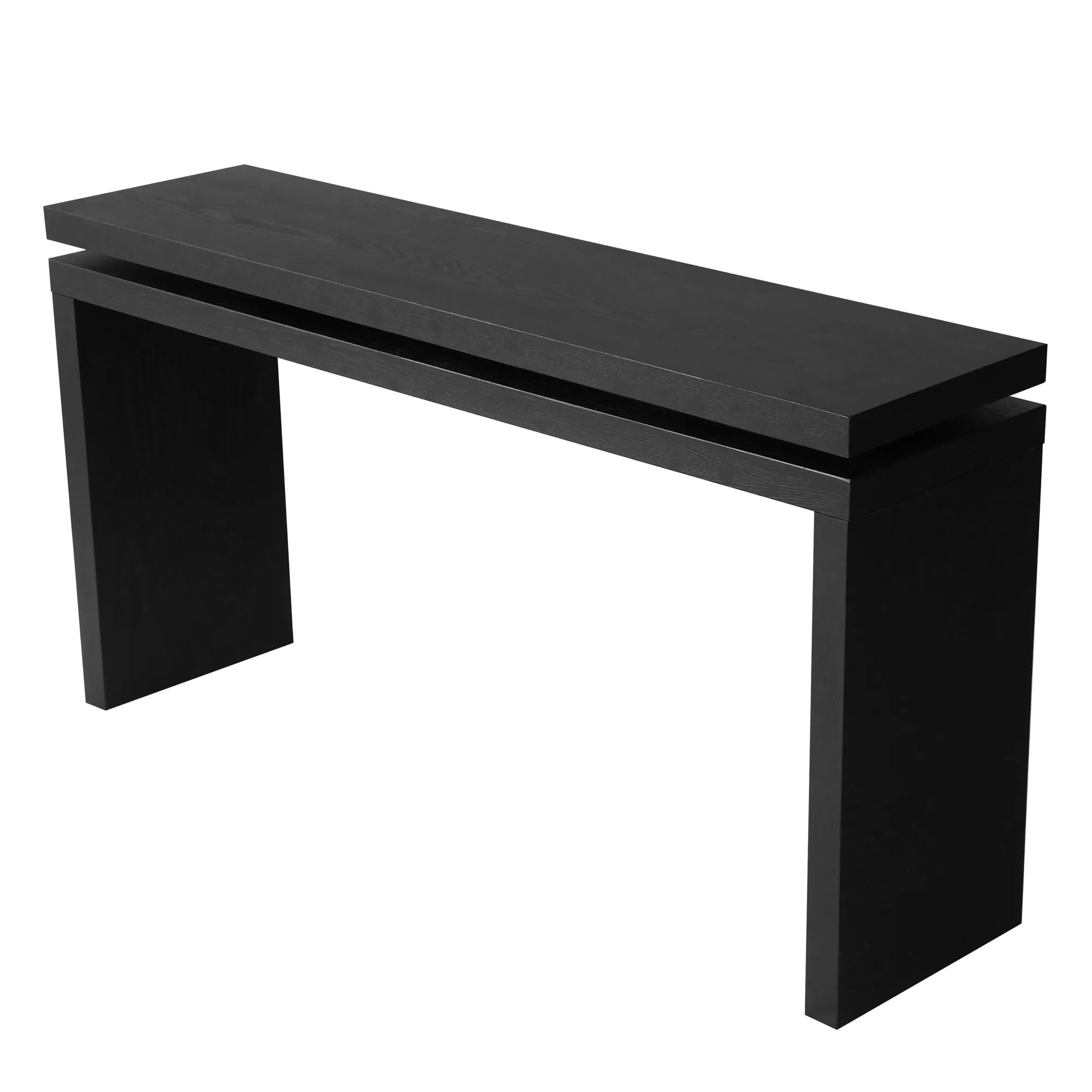 60" Farmhouse Console Table with Double Layer Design