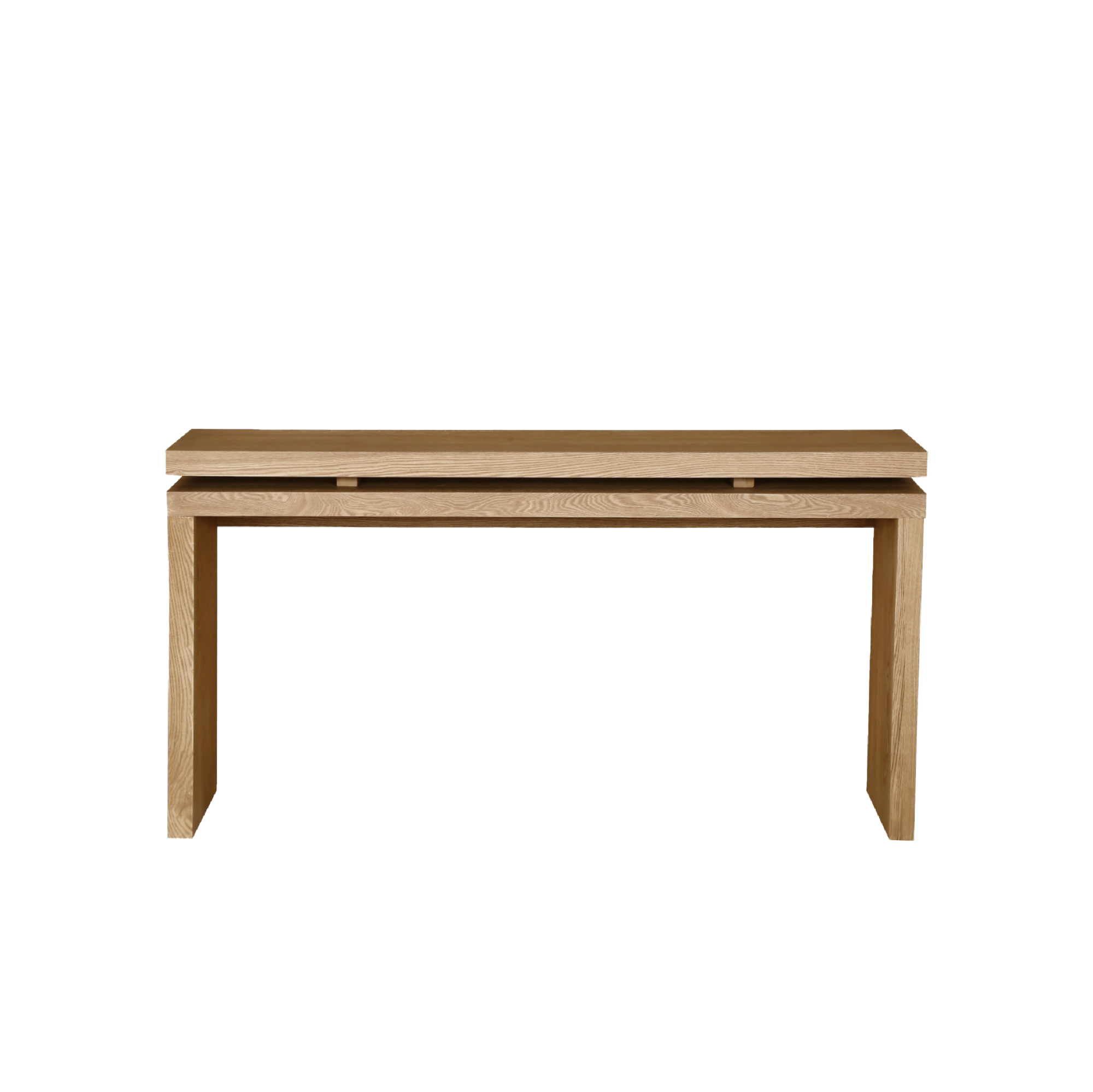 60" Farmhouse Console Table with Double Layer Design