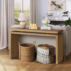60" Farmhouse Console Table with Double Layer Design