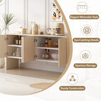 60" Minimalist Style Modern Sideboard with 4 Doors