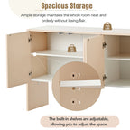 60" Minimalist Style Modern Sideboard with 4 Doors